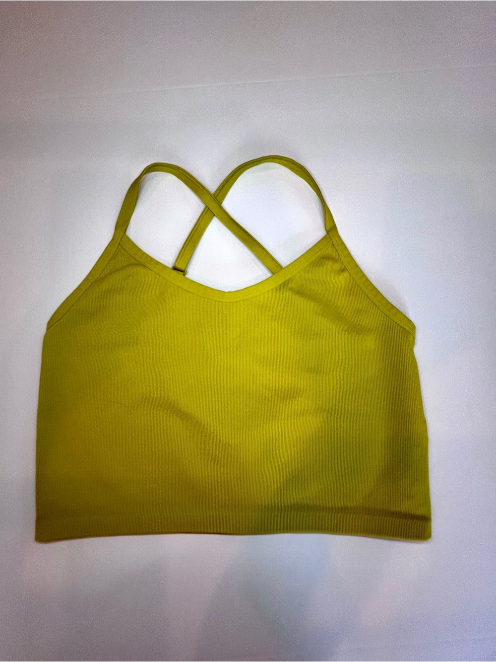 OFFLINE By Aerie Real Me XTRA Strappy Longline Sports Bra, XL, Chartreuse